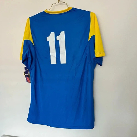 Joma Jersey Size Medium Blue/Yellow Short Sleeve Crew -Neck Number 11 On Back - Picture 2 of 6
